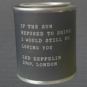 Sugarboo & Co Led Zeppelin 1969 Candle Still Be Loving You Gray 3 oz Home Decor